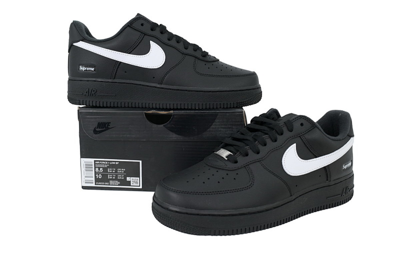 【BA9GF】Sup黑白 G版空军蒂芙尼联名板鞋 CU9225-002 Nike Supreme x Air Force 1 Low 'Box Logo - Black White'