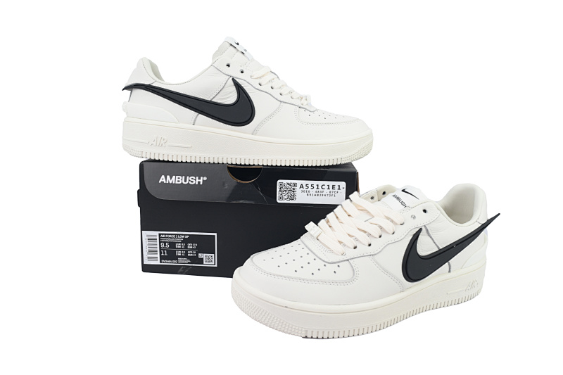 【CA0TS】大勾空军白 头层耐克空军低帮板鞋 DV3464-002 AMBUSH x Air Force 1 Low 'Phantom'