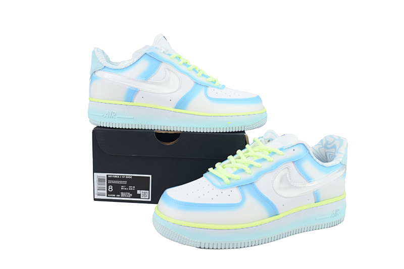 【BD5QF】-172白兰绿 空军低帮运动板鞋休闲鞋 HJ4399-400 Serena Williams Design Crew x Air Force 1 '07 'Psychic Blue'
