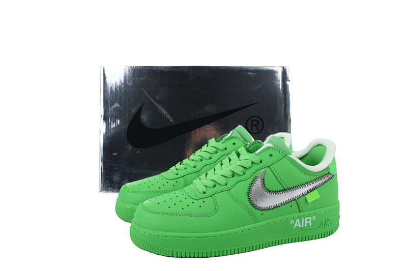 【BA3QF】-148绿色OW 空军低帮联名板鞋 DX1419-300 Off-White x Air Force 1 Low 'Brooklyn'