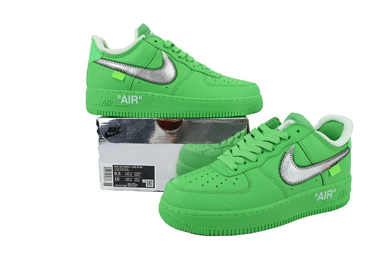 【BA3QF】-148绿色OW 空军低帮联名板鞋 DX1419-300 Off-White x Air Force 1 Low 'Brooklyn'