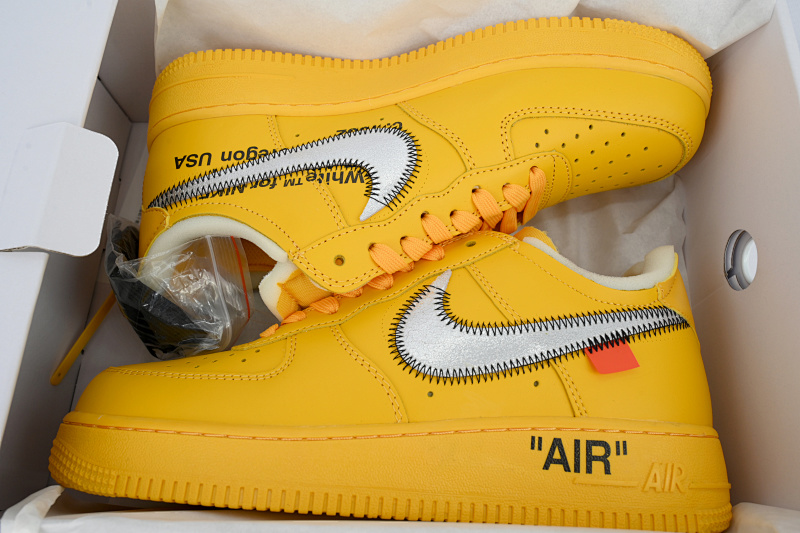 【BA3QF】-149黄色OW 空军低帮联名板鞋 DD1876-700 Off-White x Air Force 1 Low 'Lemonade'