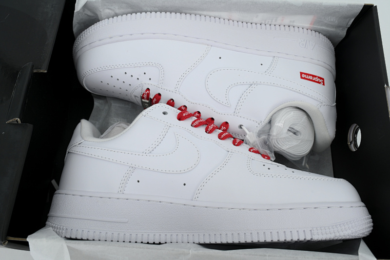【AA3QF】-125白色SUP 耐克空军一号板鞋 CU9225-100 Supreme x Air Force 1 Low White