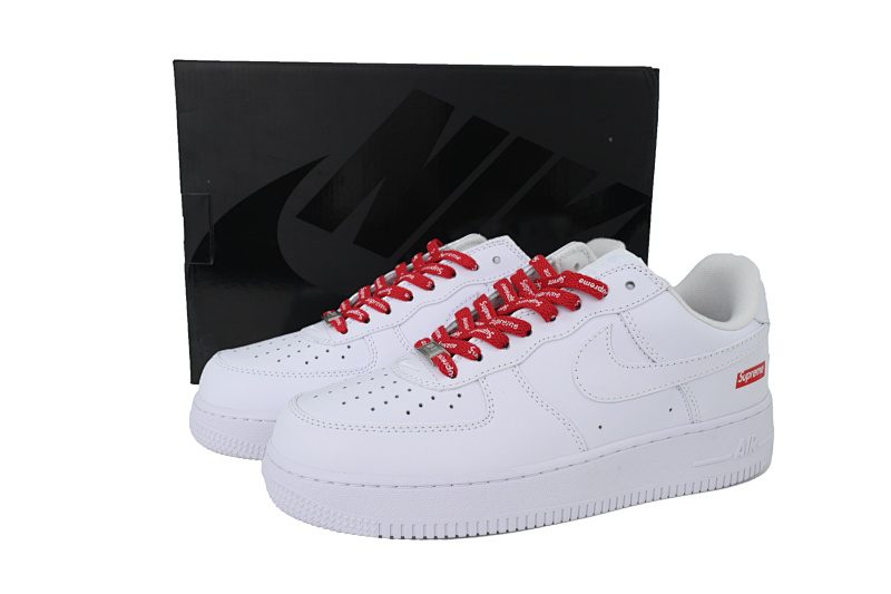 【AA3QF】-125白色SUP 耐克空军一号板鞋 CU9225-100 Supreme x Air Force 1 Low White