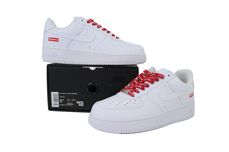 【AA3QF】-125白色SUP 耐克空军一号板鞋 CU9225-100 Supreme x Air Force 1 Low White