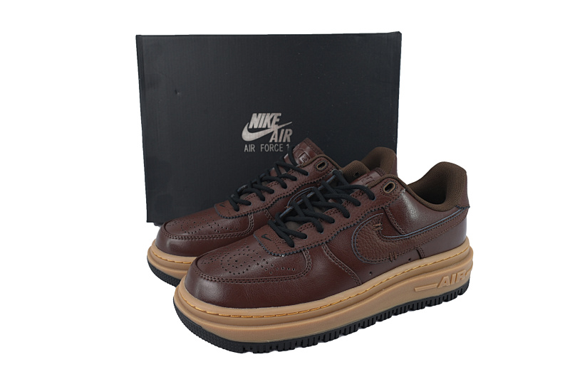 【BD5QF】-145黑棕色 空军低帮运动板鞋休闲鞋 DM2451-200 Nike Air Force 1 Luxe 'Brown Basalt'