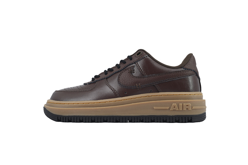 【BD5QF】-145黑棕色 空军低帮运动板鞋休闲鞋 DM2451-200 Nike Air Force 1 Luxe 'Brown Basalt'