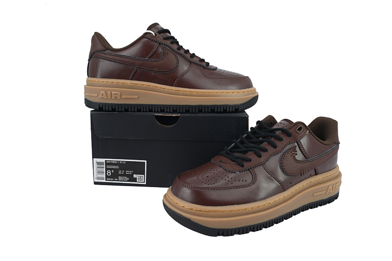 【BD5QF】-145黑棕色 空军低帮运动板鞋休闲鞋 DM2451-200 Nike Air Force 1 Luxe 'Brown Basalt'