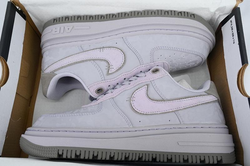 【BD5QF】-128浅灰紫 空军低帮运动板鞋休闲鞋 DD9605-500 Nike Air Force 1 Luxe 'Provence Purple'