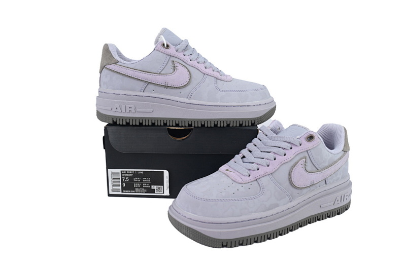 【BD5QF】-128浅灰紫 空军低帮运动板鞋休闲鞋 DD9605-500 Nike Air Force 1 Luxe 'Provence Purple'