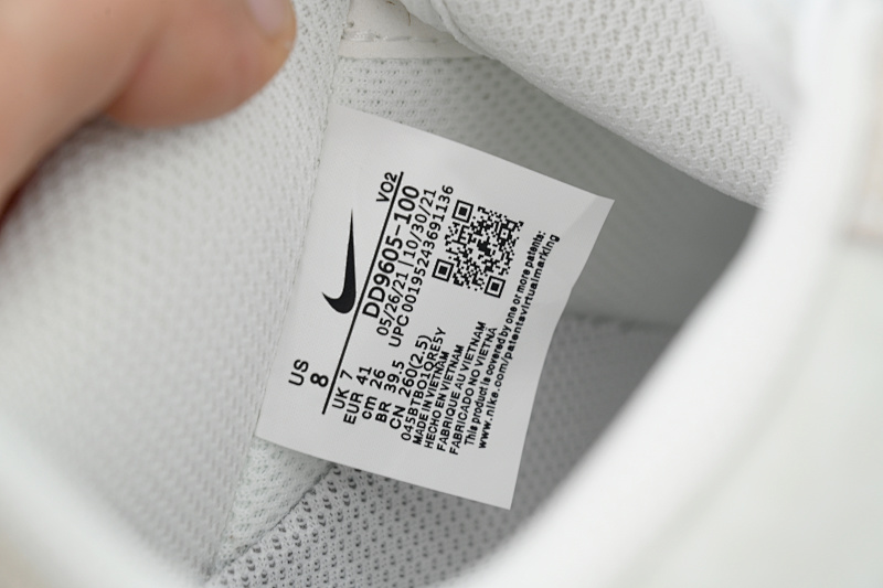 【BD5QF】-129骨色 空军低帮运动板鞋休闲鞋 DD9605-100 Nike Air Force 1 Luxe 'Triple White'