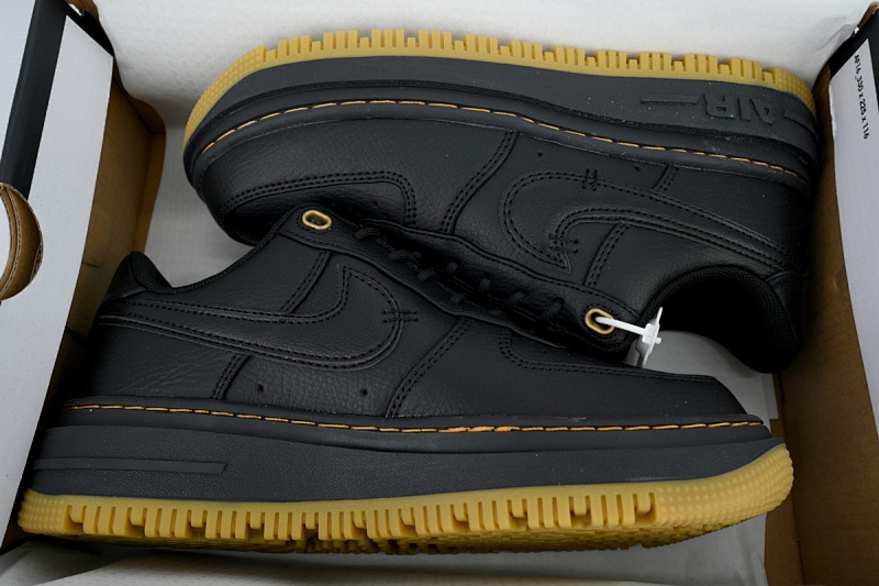 【BD5QF】-114黑色 空军低帮运动板鞋休闲鞋 DB4109-001 Nike Air Force 1 Luxe 'Black Gum'