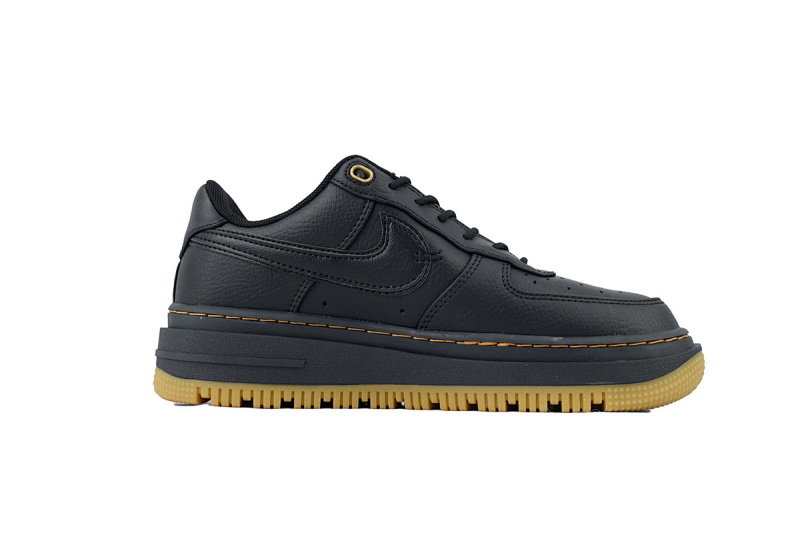 【BD5QF】-114黑色 空军低帮运动板鞋休闲鞋 DB4109-001 Nike Air Force 1 Luxe 'Black Gum'