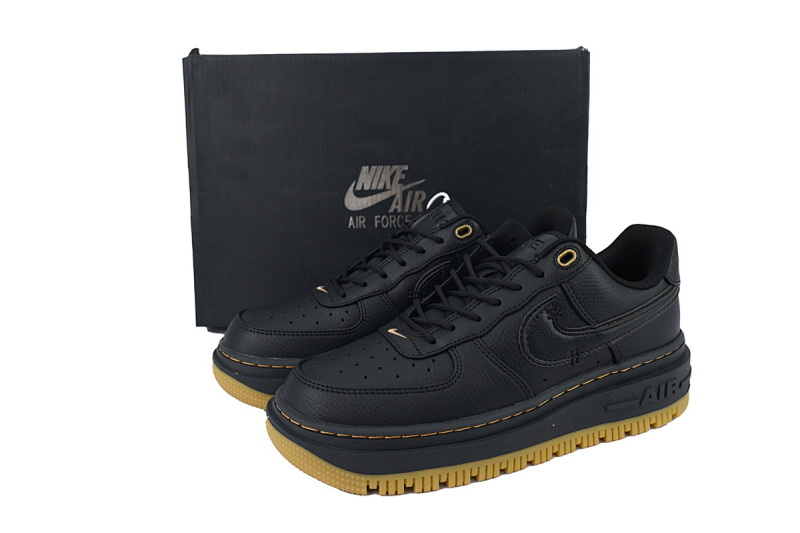 【BD5QF】-114黑色 空军低帮运动板鞋休闲鞋 DB4109-001 Nike Air Force 1 Luxe 'Black Gum'
