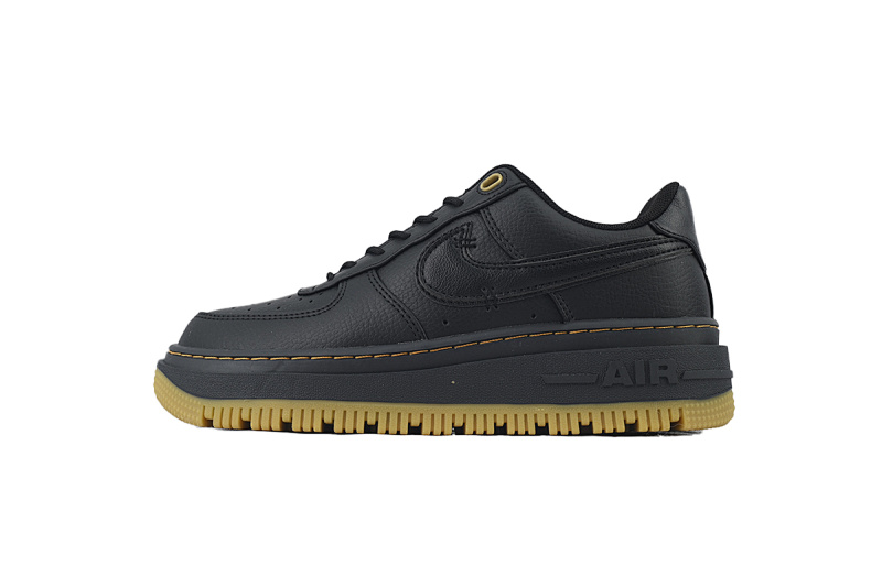 【BD5QF】-114黑色 空军低帮运动板鞋休闲鞋 DB4109-001 Nike Air Force 1 Luxe 'Black Gum'