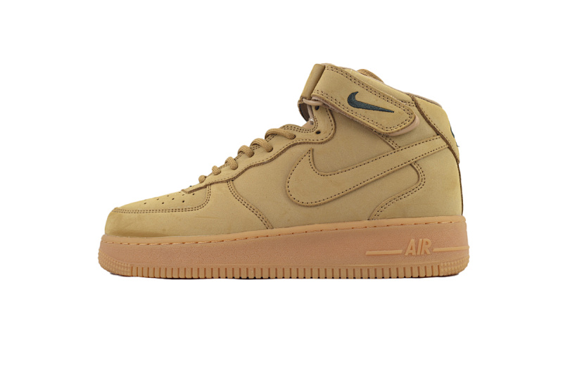 【BD5QF】-102麦中 空军中帮运动板鞋休闲鞋 715889-200 Nike Air Force 1 Mid '07 PRM QS 'Flax'