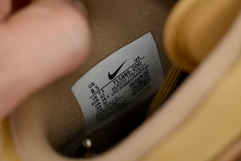 【BD5QF】-102麦中 空军中帮运动板鞋休闲鞋 715889-200 Nike Air Force 1 Mid '07 PRM QS 'Flax'