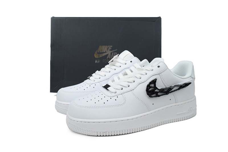 【AD3QF】-169黑勾 空军低帮运动板鞋休闲鞋 IF1686-101 Nike Air Force 1 '07 LX 'Molten Metal Swoosh Pack - Black'