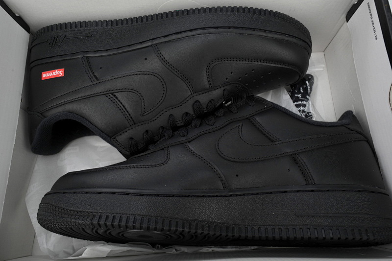 【BA9XP】SUP全黑 XP版耐克空军一号板鞋 CU9225-001 Supreme x Air Force 1 Low Black
