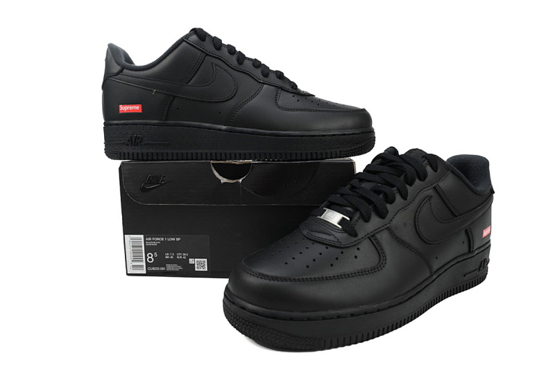 【BA9XP】SUP全黑 XP版耐克空军一号板鞋 CU9225-001 Supreme x Air Force 1 Low Black