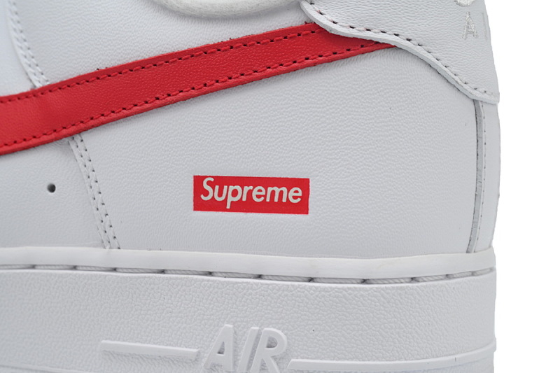 【BA9XP】SUP白红勾 XP版耐克空军一号板鞋 CU9225-101 Supreme x Air Force 1 Low'Box Logo-Speed Red'Shanghai Exclusive