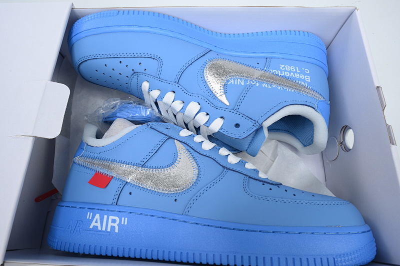 【BA3QF】蓝色OW 空军低帮联名板鞋 CI1173-400 OFF White X Air Force 1 ’07 Low MCA