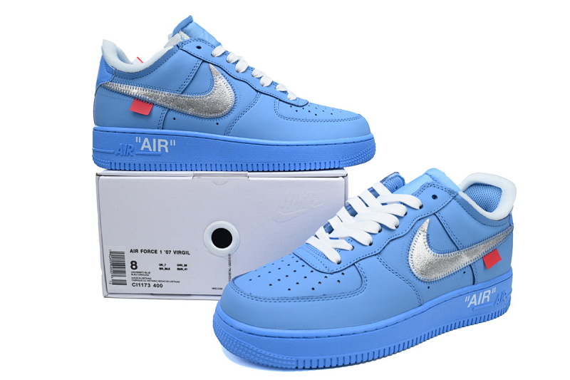 【BA3QF】蓝色OW 空军低帮联名板鞋 CI1173-400 OFF White X Air Force 1 ’07 Low MCA