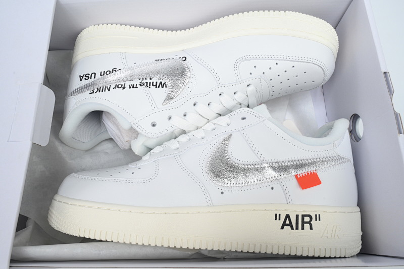 【BA3QF】白银OW 空军低帮联名板鞋 AO4297-100 OFF White X Air Force 1 ’07 Low Conplex Con