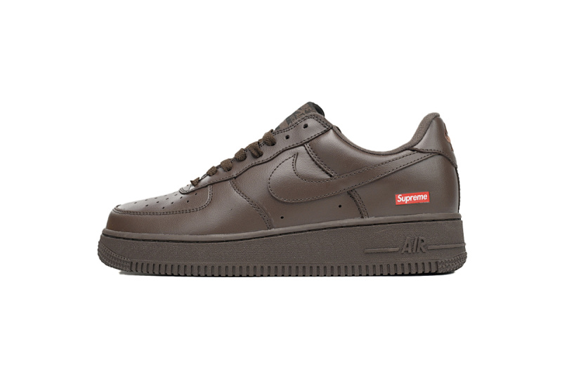 【BA9TS】SUP棕色 头层耐克空军低帮板鞋 CU9225-200  Supreme x Nike Air Force 1 Low "Baroque Brown"