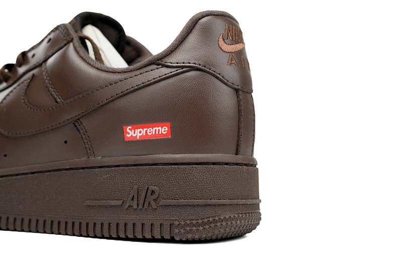 【BA9TS】SUP棕色 头层耐克空军低帮板鞋 CU9225-200  Supreme x Nike Air Force 1 Low "Baroque Brown"