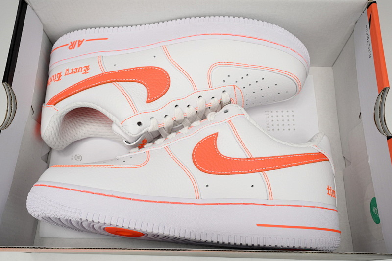 【BA9GF】空军白橙 G版耐克空军低帮板鞋 AA5360-100  Nike Air Force One Low Vlone "White/Orange"