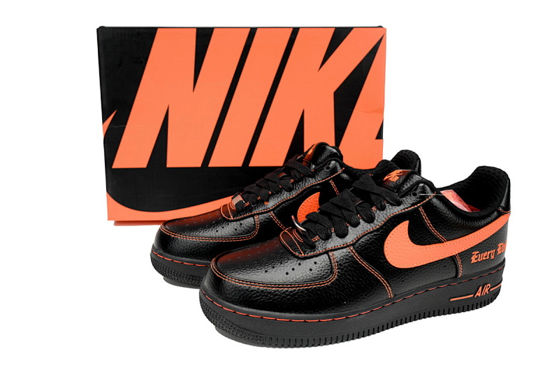 【BA9GF】空军黑橙 G版耐克空军低帮板鞋 AA5360-001 Mens VLONE x Nike Air Force 1 Low "Vlone"