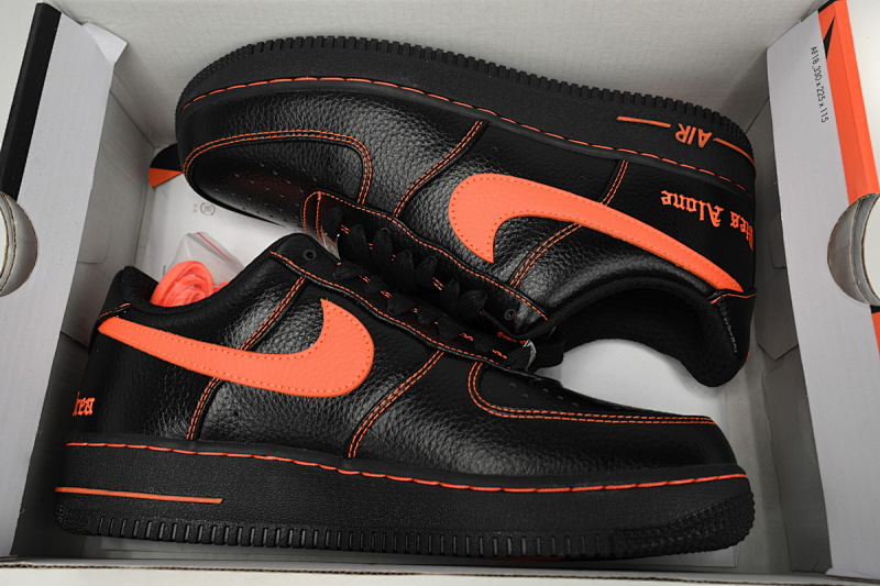 【BA9GF】空军黑橙 G版耐克空军低帮板鞋 AA5360-001 Mens VLONE x Nike Air Force 1 Low "Vlone"