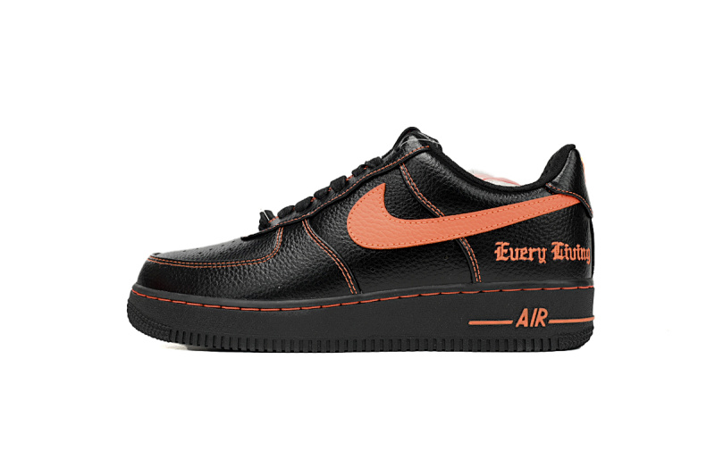 【BA9GF】空军黑橙 G版耐克空军低帮板鞋 AA5360-001 Mens VLONE x Nike Air Force 1 Low "Vlone"