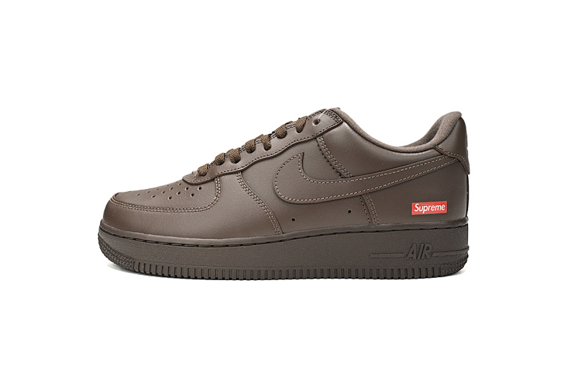 【BA5GF】SUP棕色 G版耐克空军低帮板鞋  CU9225-200 Supreme x Nike Air Force 1 Low "Baroque Brown"