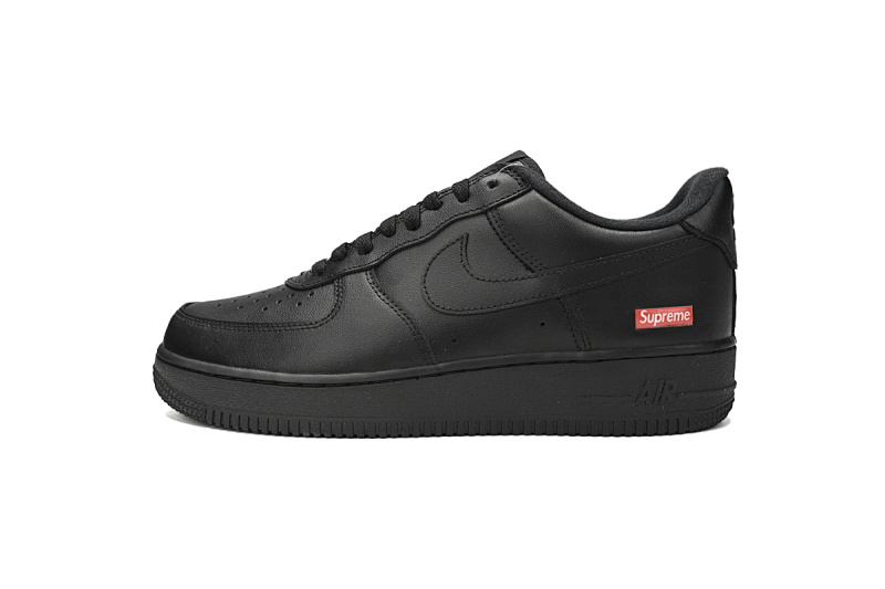 【BA5GF】SUP全黑  G版耐克空军低帮板鞋  CU9225-001 Supreme x Nike Air Force 1 Low “Box Logo Black