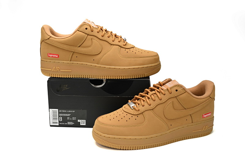 【BA5GF】SUP小麦 G版耐克空军低帮板鞋 DN1555-200 Nike Air Force 1 Low SP 'Supreme - Wheat'