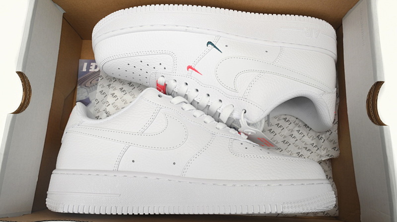 【AA3QF】-7 白橙蓝 空军低帮运动板鞋休闲鞋 CT1989-101 Nike Air Force 1 Low Summit White