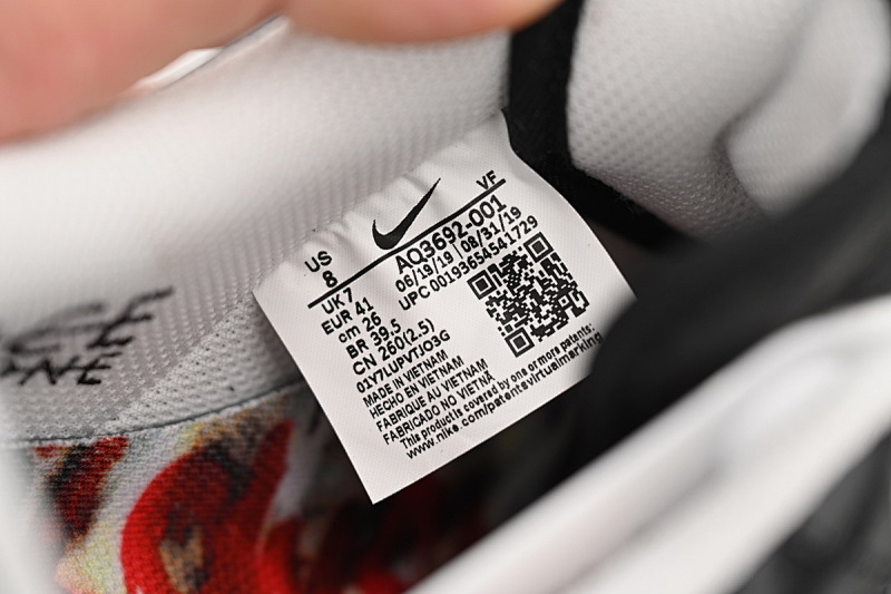 【DA7OG】权志龙	OG版本空军低帮板鞋 AQ3692-001 PEACEMINUSONE x Nike Air Force 1“Para-noise”