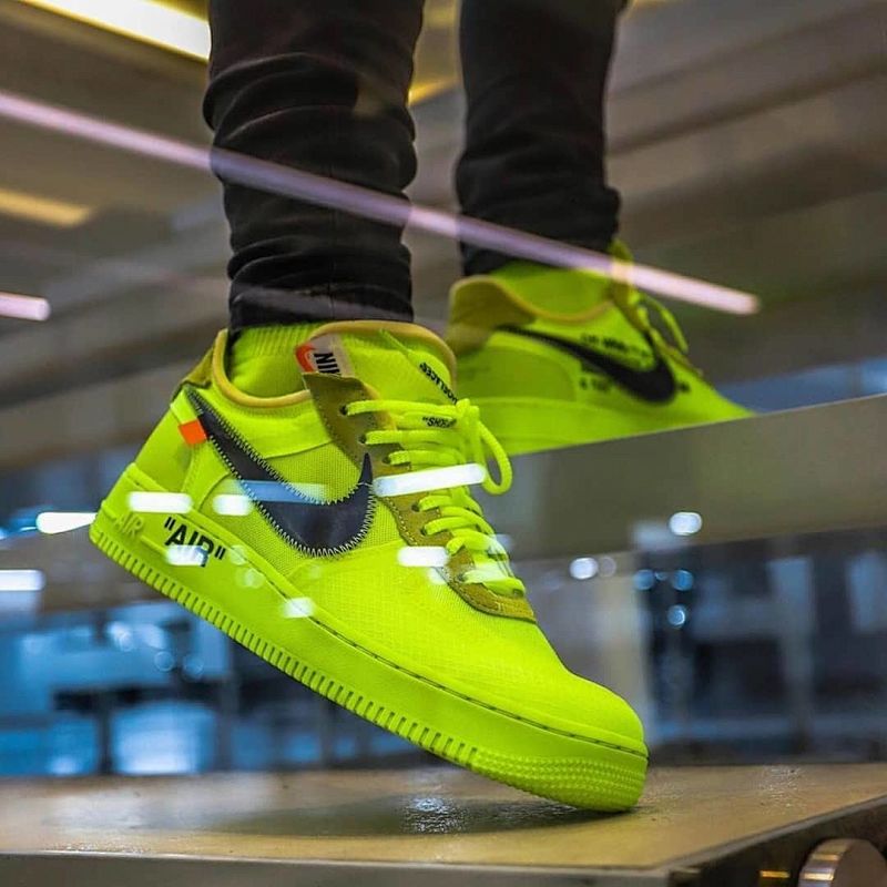 【CA3TS】荧光绿OW STOS版空军低帮联名板鞋 AO4606-700 OFF White X Air Force 1 Low Volt