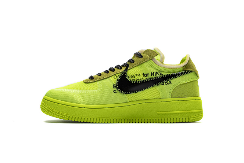 【CA3TS】荧光绿OW STOS版空军低帮联名板鞋 AO4606-700 OFF White X Air Force 1 Low Volt