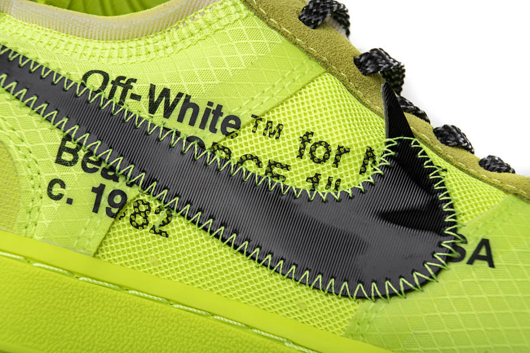 【CA3TS】荧光绿OW STOS版空军低帮联名板鞋 AO4606-700 OFF White X Air Force 1 Low Volt