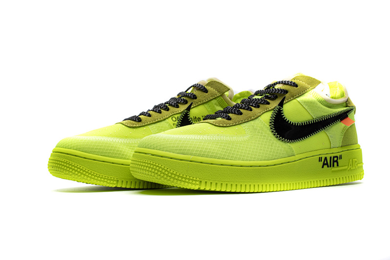 【CA3TS】荧光绿OW STOS版空军低帮联名板鞋 AO4606-700 OFF White X Air Force 1 Low Volt