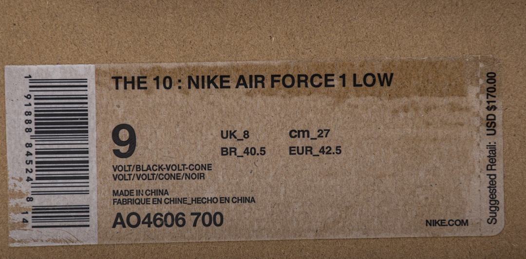 【CA3TS】荧光绿OW STOS版空军低帮联名板鞋 AO4606-700 OFF White X Air Force 1 Low Volt