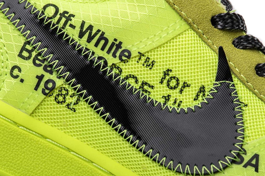 【CA3TS】荧光绿OW STOS版空军低帮联名板鞋 AO4606-700 OFF White X Air Force 1 Low Volt