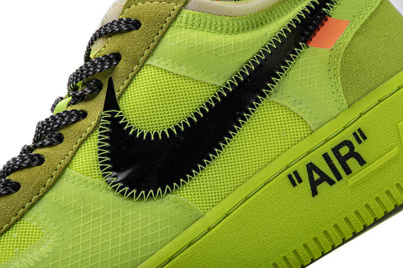 【CA3TS】荧光绿OW STOS版空军低帮联名板鞋 AO4606-700 OFF White X Air Force 1 Low Volt
