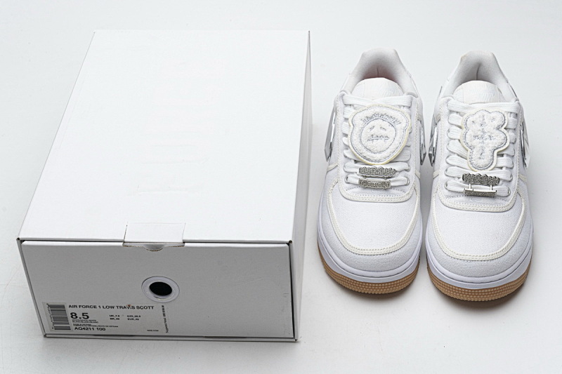【CA3TS】全白换勾 STOS版耐克空军一号板鞋 AQ4211-100 Travis Scott x Nike Air Force 1“White”