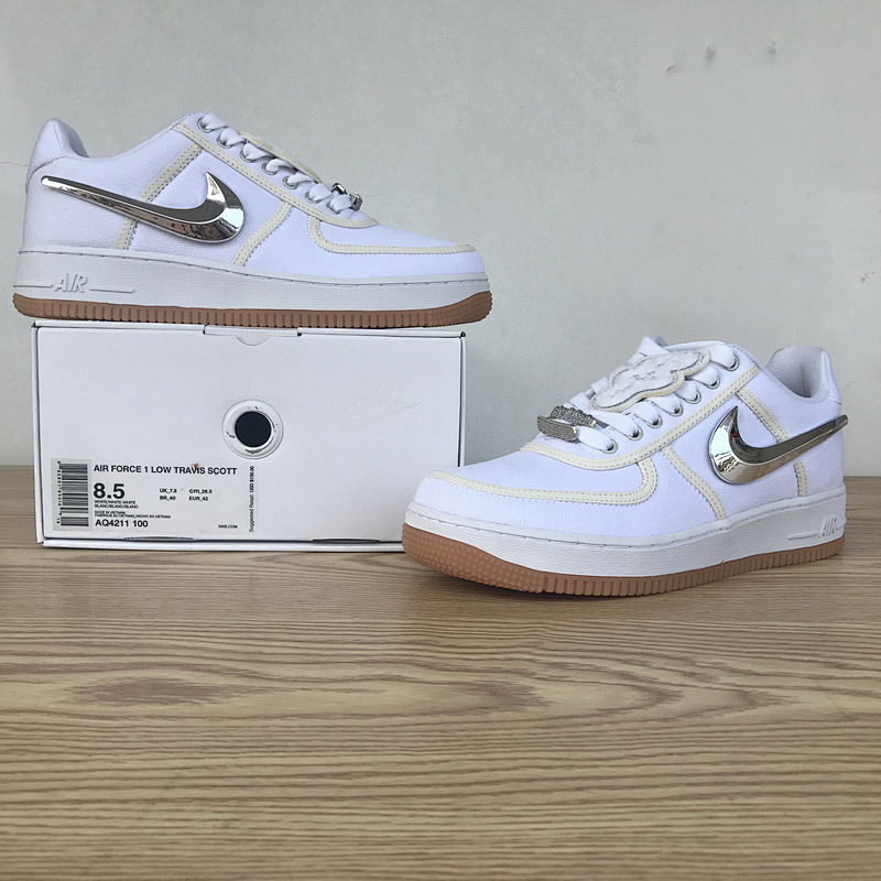 【CA3TS】全白换勾 STOS版耐克空军一号板鞋 AQ4211-100 Travis Scott x Nike Air Force 1“White”