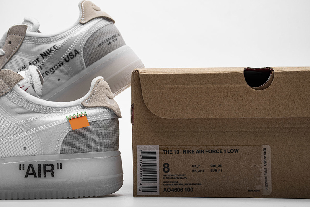 【CA3TS】空军网纱白 STOS版空军低帮联名板鞋 AO4606-100 OFF White X Air Force 1 Low White