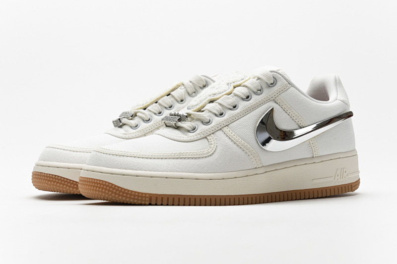 【CA3TS】米黄换勾 STOS版耐克空军一号板鞋 AQ4211-101 Travis Scott x Nike Air Force 1“Sail”